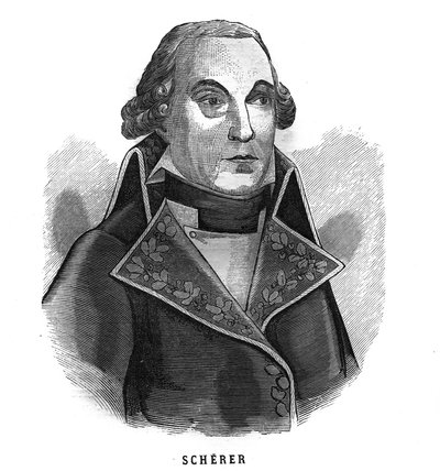 Retrato de Barthelemy Louis Joseph Scherer (1747-1804), Ministro de Guerra. Grabado en “Les Illustrations De L