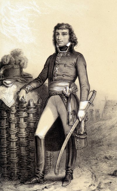 Retrato de Barthélemy Catherine Joubert, General Boer de Sudáfrica (1769-1799) - en “Galerie historique de la revolution francaise” de Albert Morin de French School