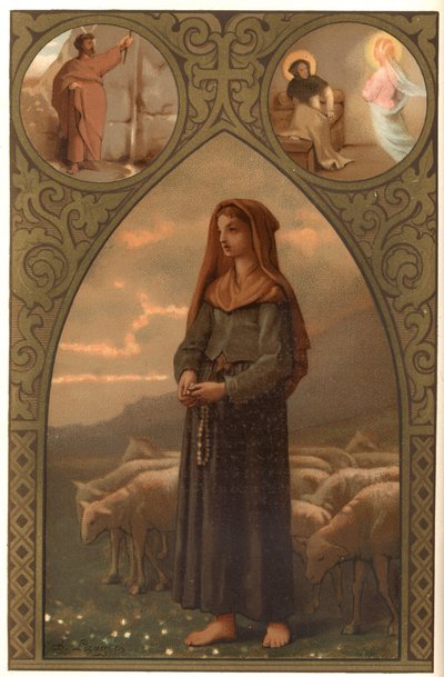 Retrato de Bernadette Soubirous (1844-1879), pastora en Lourdes, Altos Pirineos (65) de French School