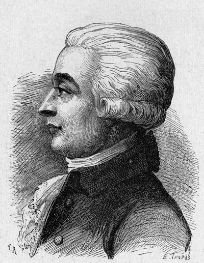 Retrato de Blanchard (1709 - 1853), aeronauta francés - en “Álbum de Ciencia; eruditos ilustres; Grandes descubrimientos” 1896 de French School