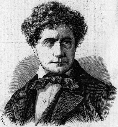 Retrato de Brigham Young (1801-1877), político estadounidense y líder de los mormones. Grabado en "Le Monde Illustré" n°39 del 9 de enero de French School
