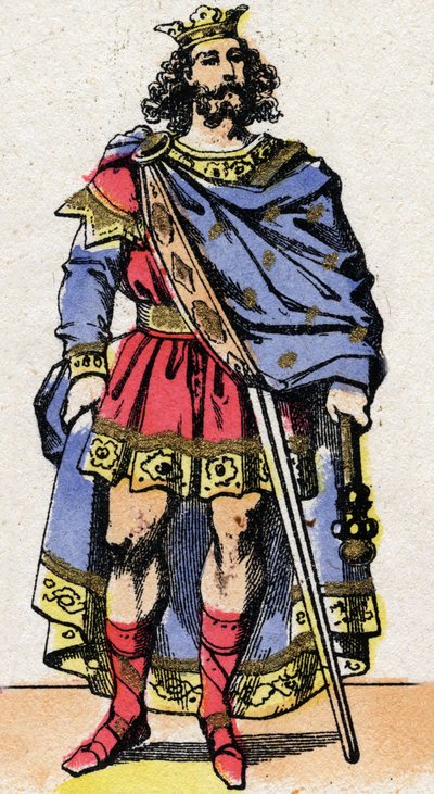 Retrato de Cariberto, Rey de los Francos (561-567). de French School