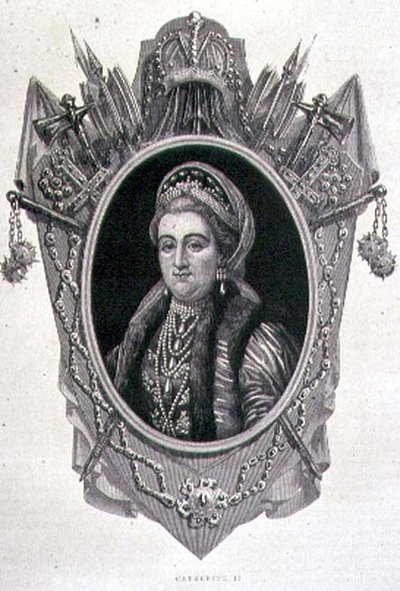 Retrato de Catalina II la Grande (1729-96) de French School