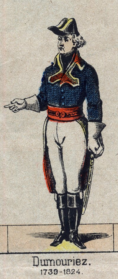Retrato de Charles François Dumouriez, general en jefe del ejército del norte en 1792 (1739-1823). Imagen de Épinal de finales del siglo XIX de French School