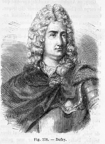 Retrato de Charles François Du Fay (Dufay?) (1698 - 1739), químico y físico francés - en “Historia de Francia” por Henri Martin de French School