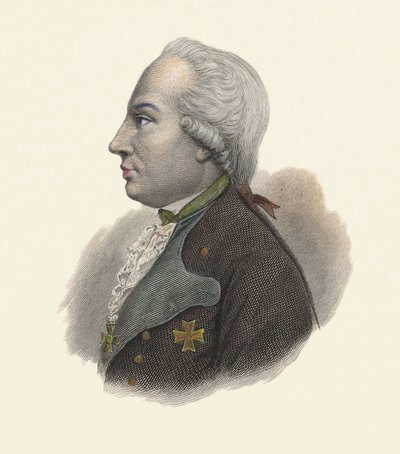 Retrato de Charles Guillaume Ferdinand, duque de Brunswick (1735-1806), general prusiano. en "Portraits des Hommes Useful". de French School