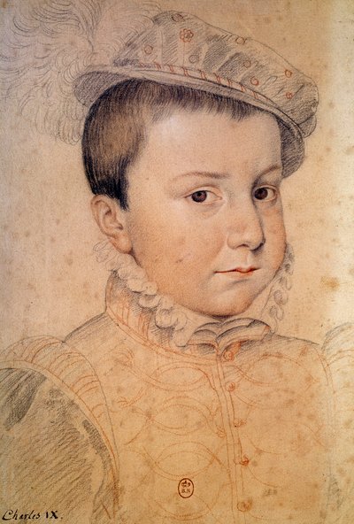 Retrato de Carlos IX niño de French School