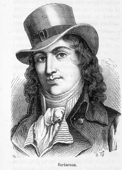 Retrato de Charles Jean Marie Barbaroux (1767 - 1794), político francés que dirigió a los federados de Marsella cuando se tomaron las Tullerías en 1792 de French School