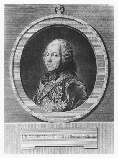 Retrato de Charles Louis Auguste Fouquet, Duque de Belle-Isle (grabado) de French School