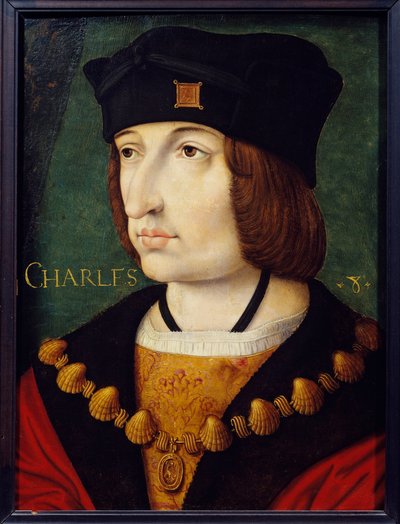 Retrato de Carlos VIII (1470-1498) hijo de Luis XI de French School