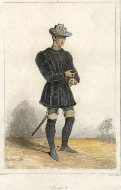 Retrato de Carlos VII (1403 - 1461), Rey de Francia de French School