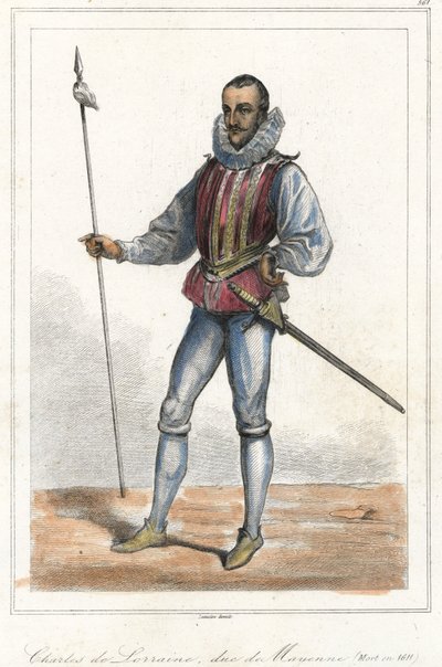 Retrato de Charles de Lorraine, Duque de Mayenne (1554 - 1611), Príncipe francés. Después de Henri, Duque de Guise, fue jefe de la Liga (1589). de French School