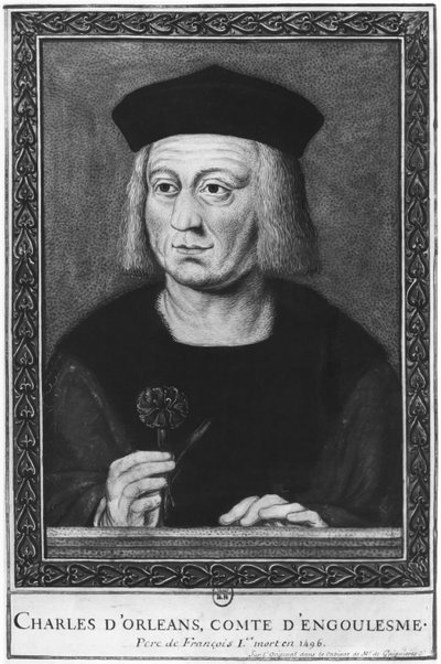 Retrato de Carlos de Orleans, Conde de Angulema, después del original de la colección Roger de Gaignières de French School