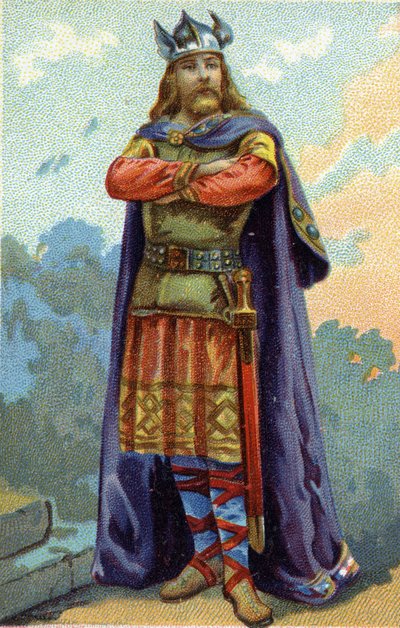Retrato de Childeberto I, Rey de los Francos de 511 a 558 de French School