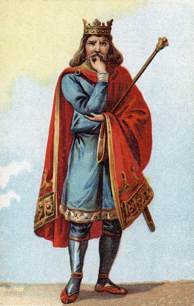 Retrato de Childerico II, Rey de los Francos de 670 a 673. de French School