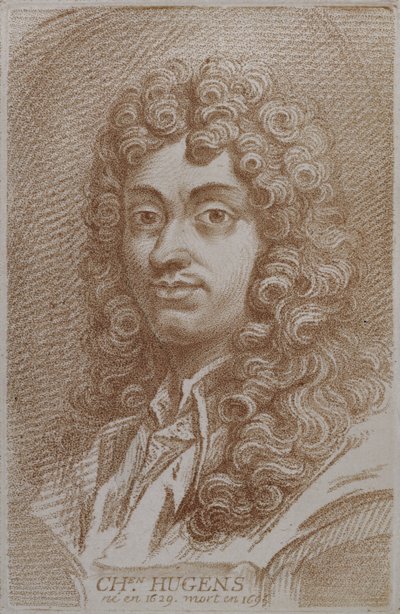Retrato de Christian Huygen (1629-95) de Histoire des Mathématiciens por Alexandre Saverien, mediados del siglo XVIII de French School
