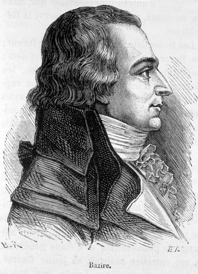 Retrato de Claude Basire o Bazire (1764-1794), político francés - en “La Historia de Francia” por Henri Martin de French School