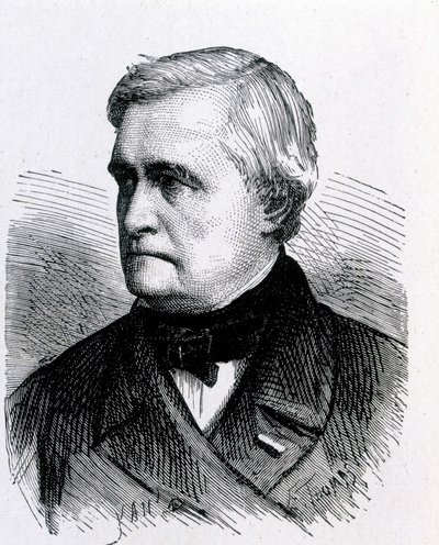 Retrato de Claude Pouillet, físico francés (1790 - 1868) - en “Álbum de la Ciencia; científicos ilustres; Grandes descubrimientos” 1896 de French School