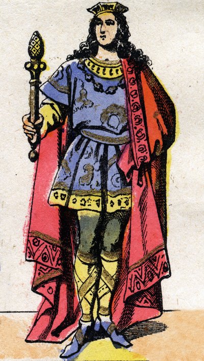 Retrato de Clotario III, Rey de los Francos (652-673). de French School