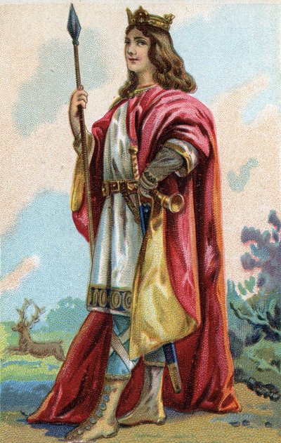 Retrato de Clodoveo III, rey de los Francos de 691 a 695 de French School
