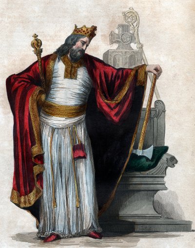 Retrato de Clodoveo I (466-511), Rey de los Francos. de French School