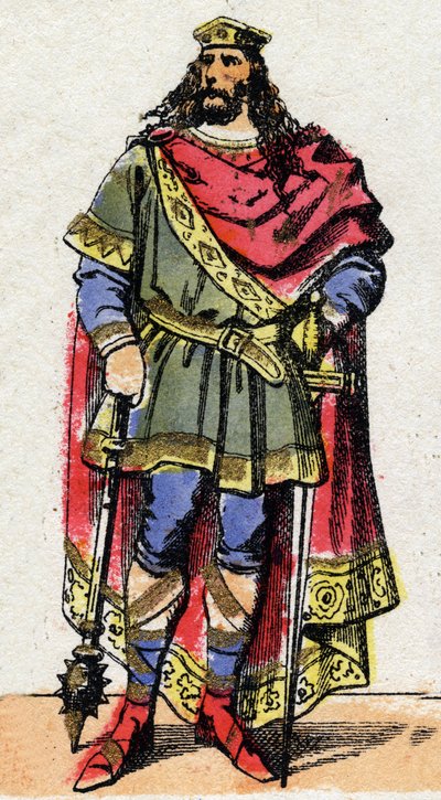 Retrato de Clodoveo I (ca. 466-511), Rey de los Francos. de French School