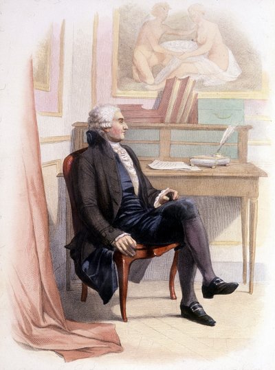 Retrato de Condorcet - en “Le Plutarque Français” de French School