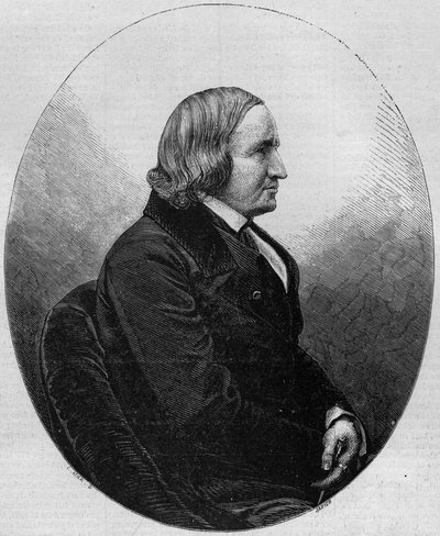 Retrato del Conde Alfred de Vigny (1797-1863), escritor y poeta francés. Grabado en “Le Monde Illustré” n°36 del 19 de diciembre de 1857. de French School