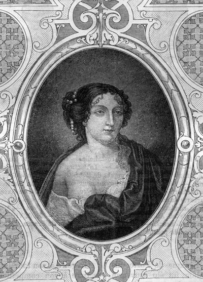 Retrato de Cunegunda (975-1039), Emperatriz de Occidente - Grabado en "Histoire des papes-rois-reinas-et-emperadores a travers les siècles" por Maurice Lachatre de French School