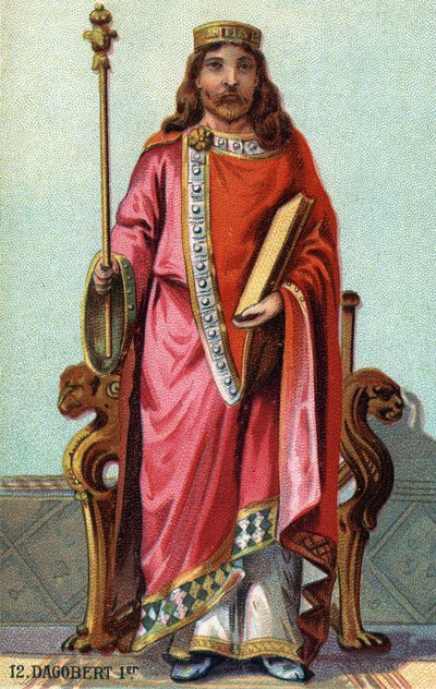 Retrato de Dagoberto, rey de los francos de 628 a 638. de French School