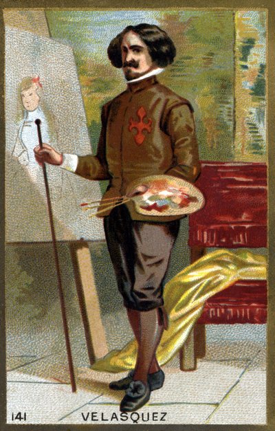 Retrato de Diego Rodríguez de Silva y Velázquez (1599-1660). Cromolitografía de finales del siglo XIX de French School