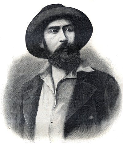 Retrato del Doctor Noel Eugene Ballay (1847-1902), explorador y administrador colonial francés, el segundo gobernador general del África Occidental Francesa (AOF). Grabado 1902. Colección privada. de French School