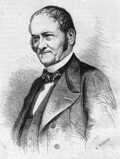Retrato del Dr. Jules Cabarrus (1801-1870), médico francés. Grabado en “Le Monde Illustré” n°685 del 28 de mayo de 1870. de French School