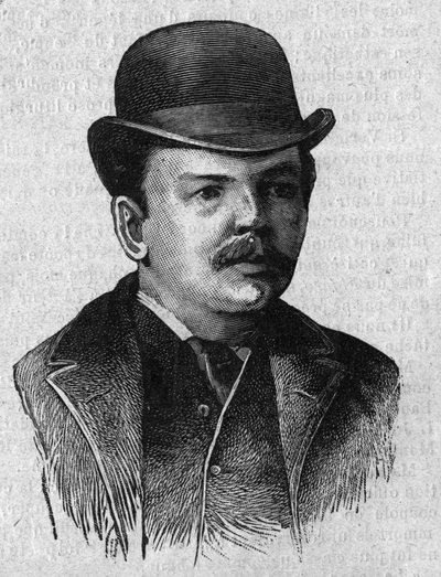 Retrato del Dr. Leander Starr Jameson (1853-1917), Primer Ministro británico de la Colonia del Cabo en Sudáfrica (Transvaal). Grabado en “La gazette du dimanche” del 16 de enero de French School