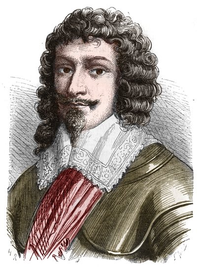 Retrato del Duque Enrique II de Montmorency (1595-1632) Grabado de finales del siglo XIX de French School
