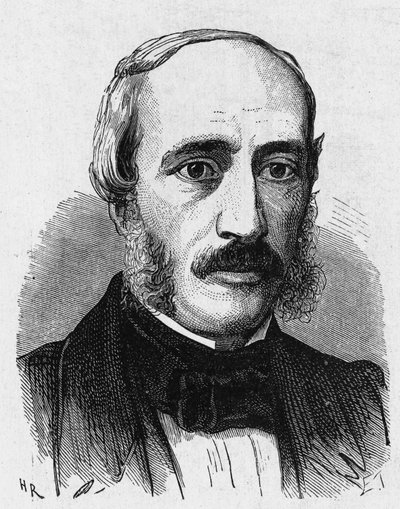 Retrato de Edmond Becquerel (1820 - 1891), físico francés - en 