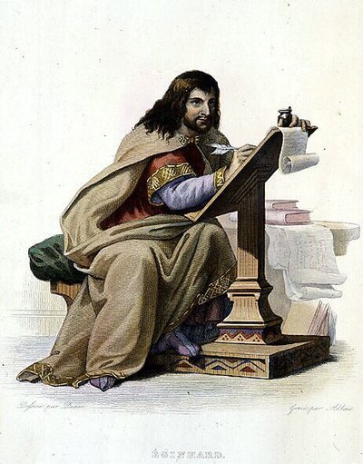 Retrato de Eginhard (Einhard, Einhart, Einard, 775-840), cronista franco de French School