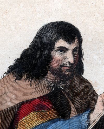 Retrato de Eginardo (775-840), erudito y cortesano franco. de French School