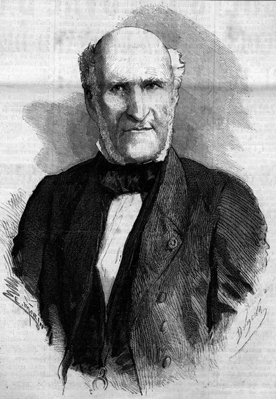 Retrato de Elie Duque de Decazes y Glucksberg (1780 - 1860), abogado y político francés. Grabado en “Le Monde Illustré” n°186 del 3 de noviembre de 1860. de French School