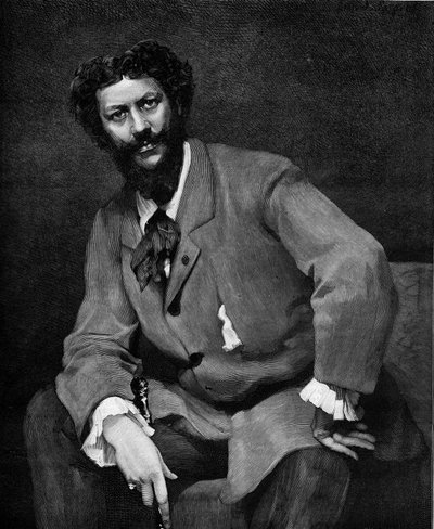 Retrato de Émile Auguste Carolus Duran (Charles Duran o Carolus-Duran) (1837-1917), pintor francés. Grabado de Valletta en “El Mundo Ilustre” n°1204 del 24 de abril de 1880. de French School