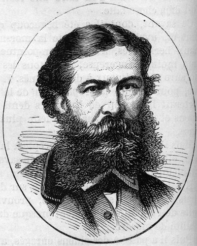 Retrato de Ernest Antoine Auguste Hébert (1817-1908), pintor francés. Grabado en “Le Monde Illustré” n°890 del 2 de mayo de 1874 de French School