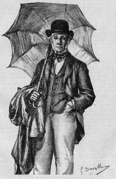 Retrato de Ernest Legouvé (1807-1903), poeta, novelista y dramaturgo francés, miembro de la Academia Francesa. Grabado en “La gazette du dimanche” del 9 de enero de French School
