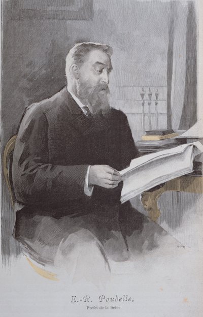 Retrato de Eugene Poubelle (1831-1907), de La Revue Illustrée. 15 de junio de 1893 de French School
