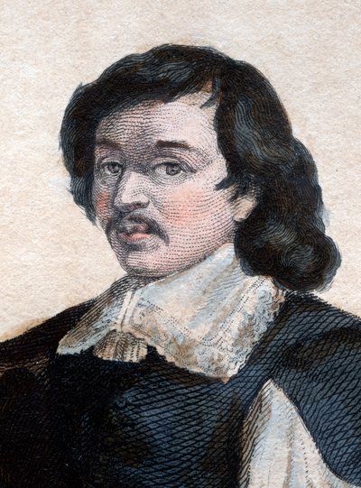 Retrato de Eustache Le Sueur (1617-1655), pintor francés de French School