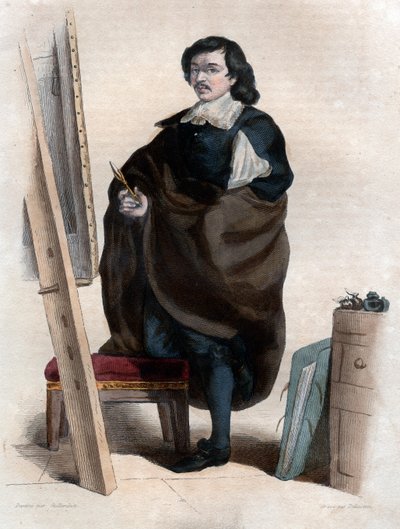 Retrato de Eustache Le Sueur (1617-1655), pintor francés de French School