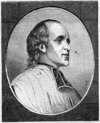 Retrato del Padre Delacroix de Ravignan (1795-1858), jesuita francés. Grabado en “Le Monde Illustré” n°47 del 6 de marzo de 1858. de French School