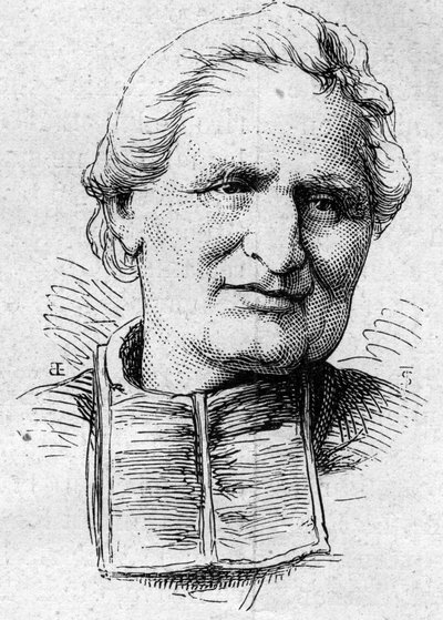 Retrato de Félix Dupanloup (1802-1878), eclesiástico y académico francés. Grabado en "Le Monde Illustré" n°883 del 14 de marzo de 1874. de French School