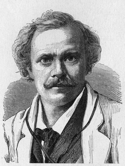 Retrato de Félix Nadar (1820 - 1910) - en "Álbum de Ciencia; ilustres eruditos; Grandes descubrimientos" 1896 de French School