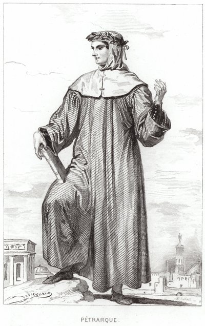 Retrato de Francesco Petrarca de French School