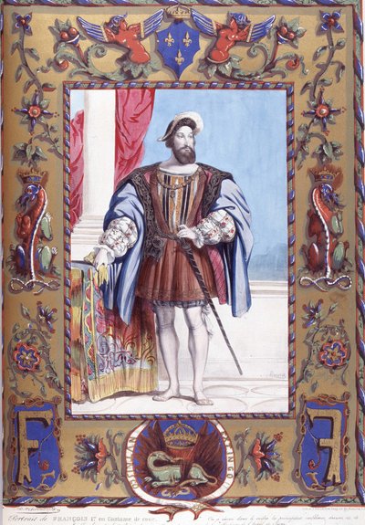 Retrato de Francisco I en traje de corte de French School